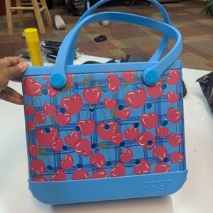 BOGG BAG Blue and Red Cherry Tote
